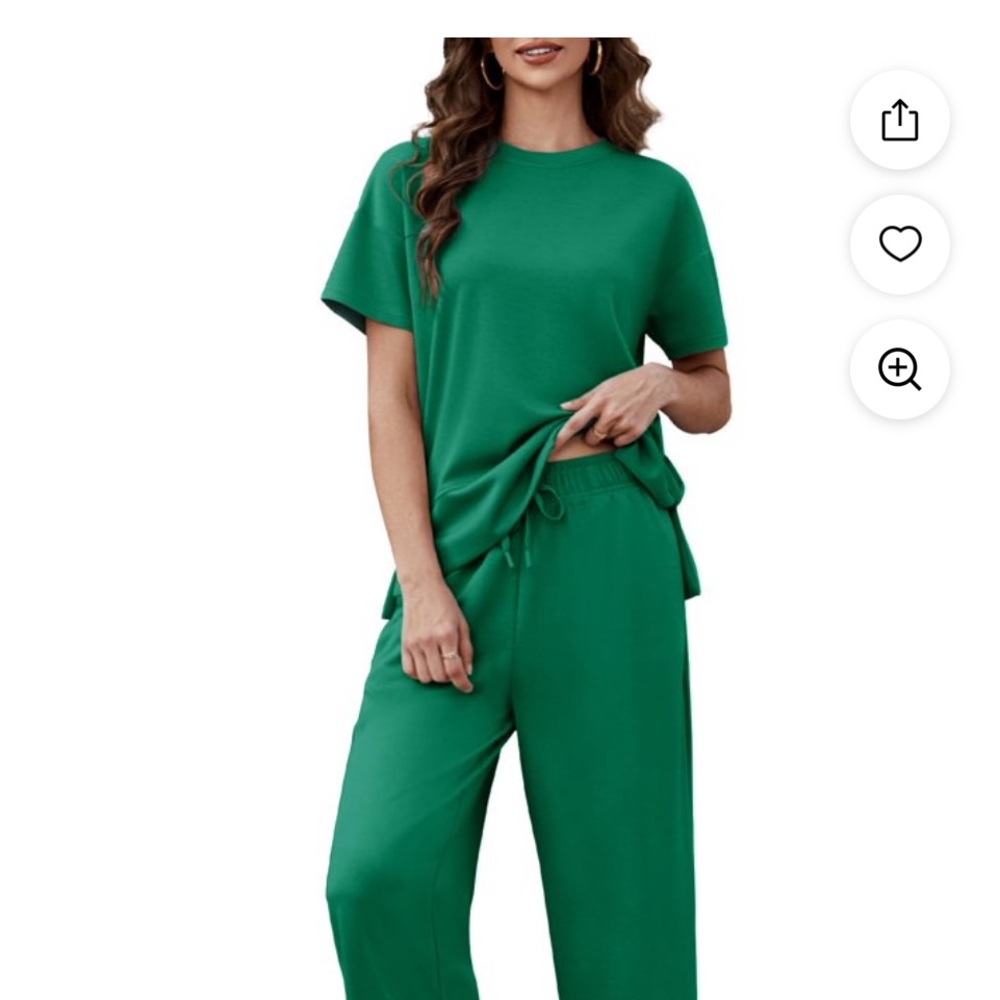 NWT PINSPARK Women's Green Lounge Set